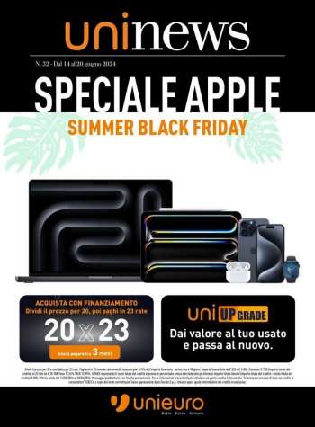 Volantino Unieuro - 11/6/2024 - 20/6/2024.