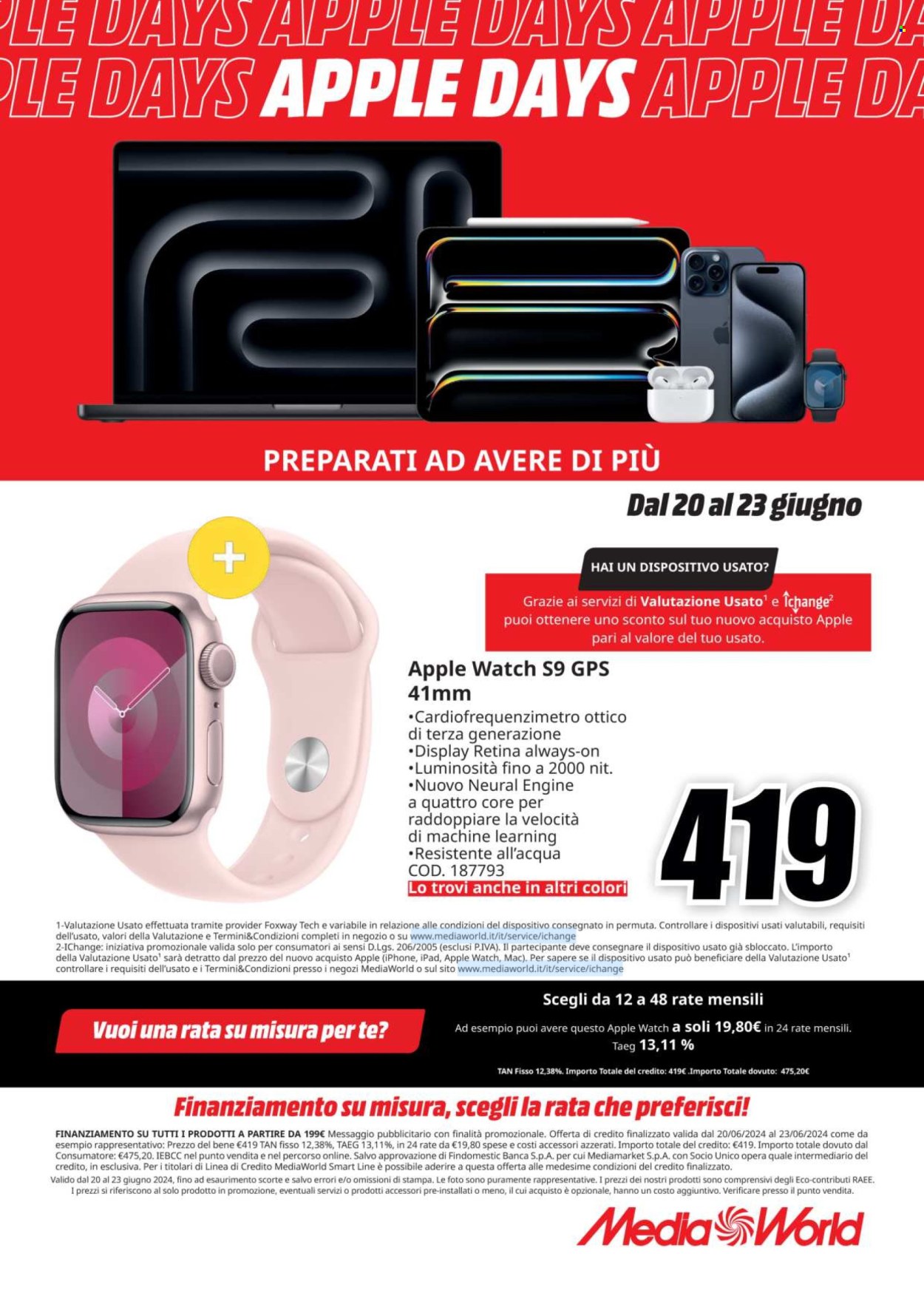 Volantino MediaWorld - 20/6/2024 - 23/6/2024. Pagina 1
