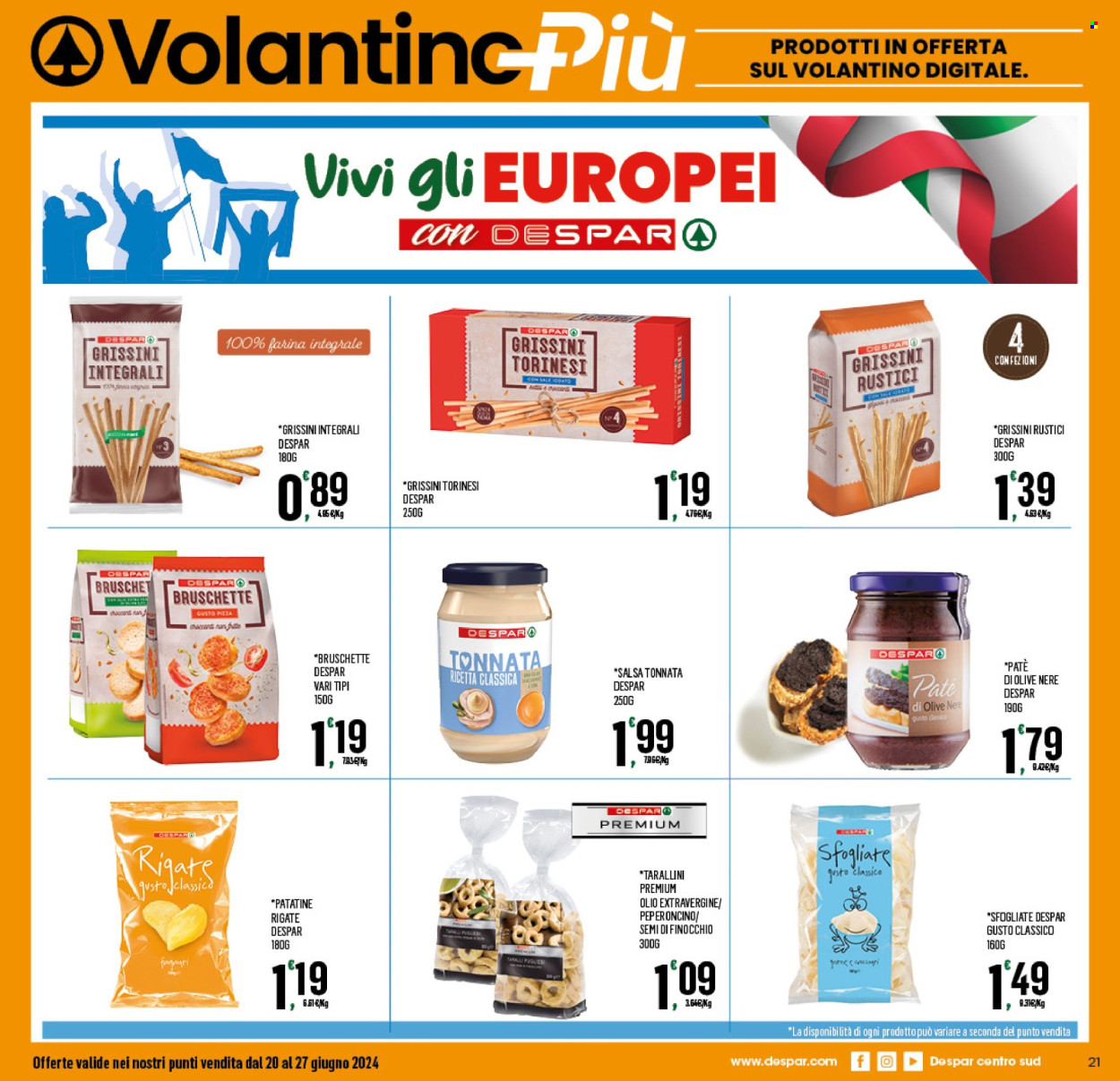 Volantino Eurospar - 20/6/2024 - 27/6/2024. Pagina 21