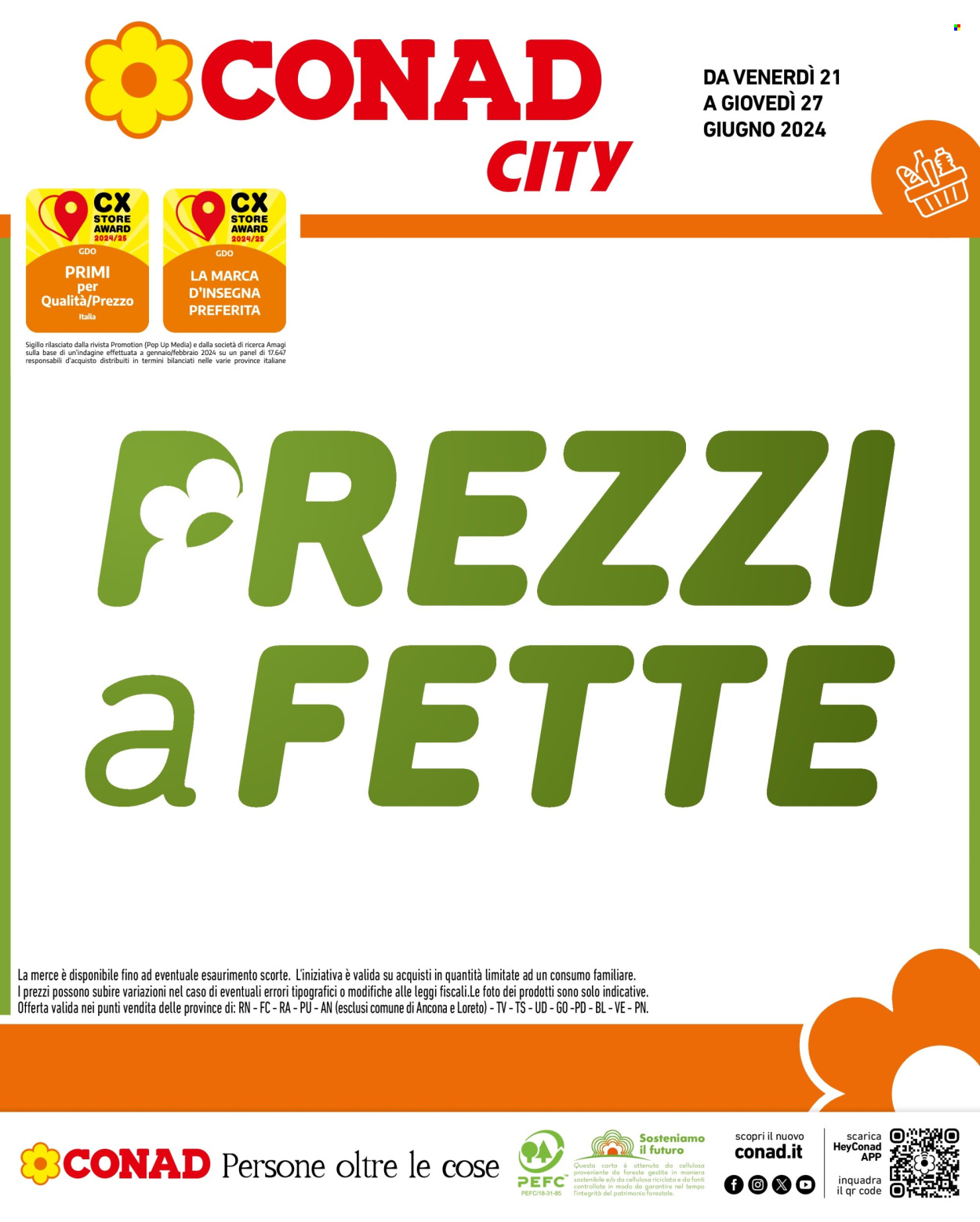 Volantino Conad City - 21/6/2024 - 27/6/2024. Pagina 1