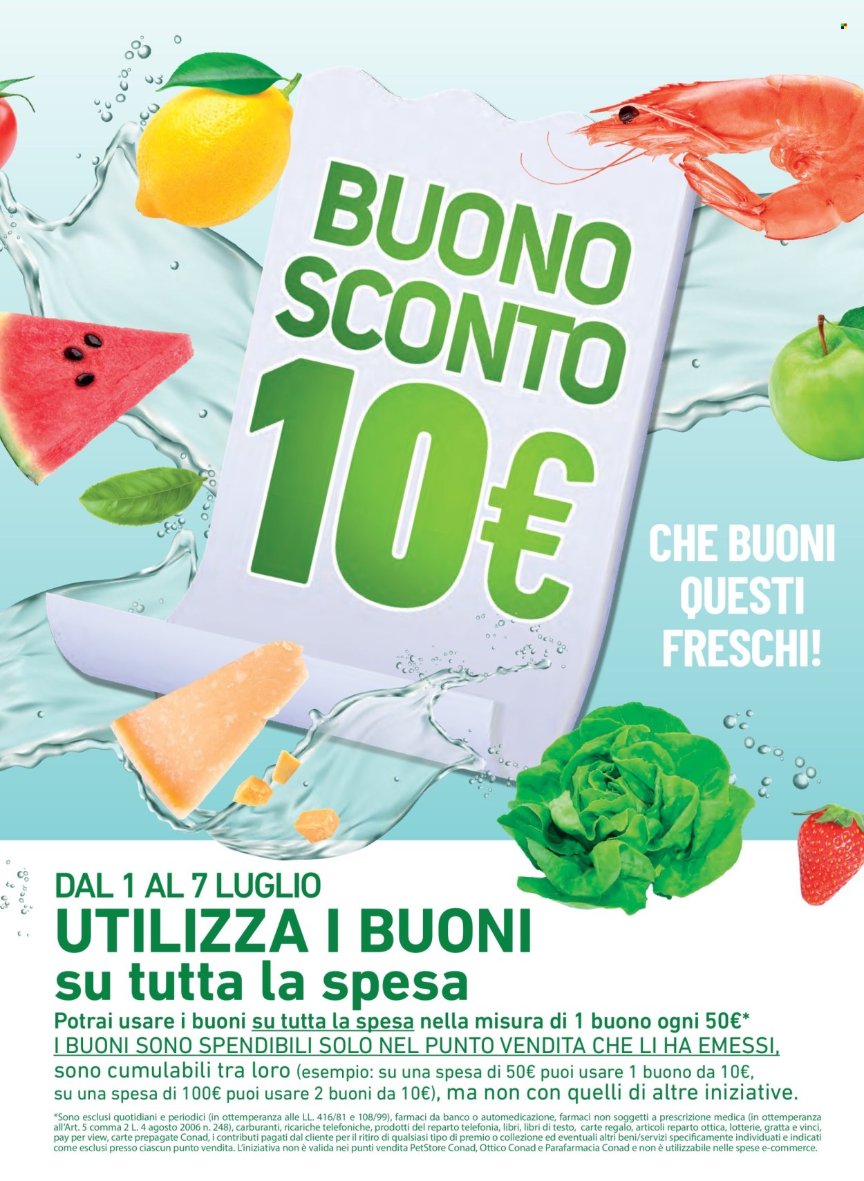 Volantino Margherita Conad - 26/6/2024 - 9/7/2024. Pagina 3