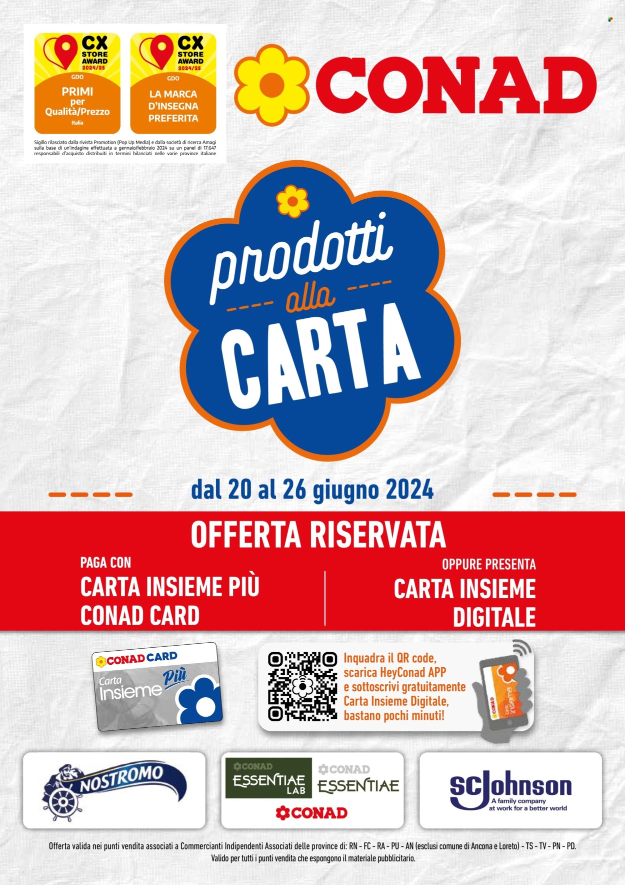 Volantino Conad - 20/6/2024 - 26/6/2024. Pagina 1
