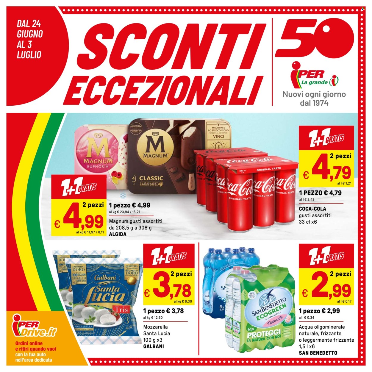 Volantino Iper, La grande i - 24/6/2024 - 3/7/2024. Pagina 1