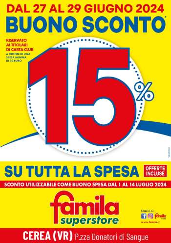 Volantino Famila - 27/6/2024 - 29/6/2024.