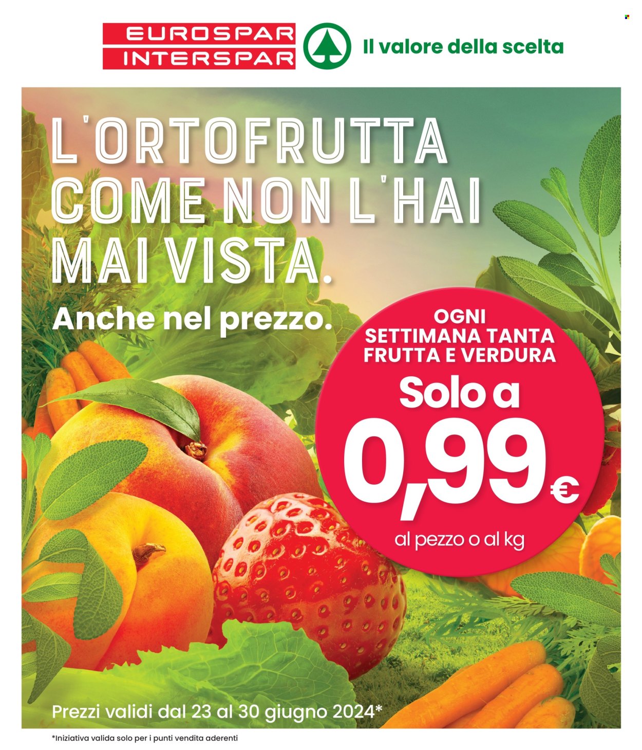 Volantino Eurospar - 23/6/2024 - 30/6/2024. Pagina 1