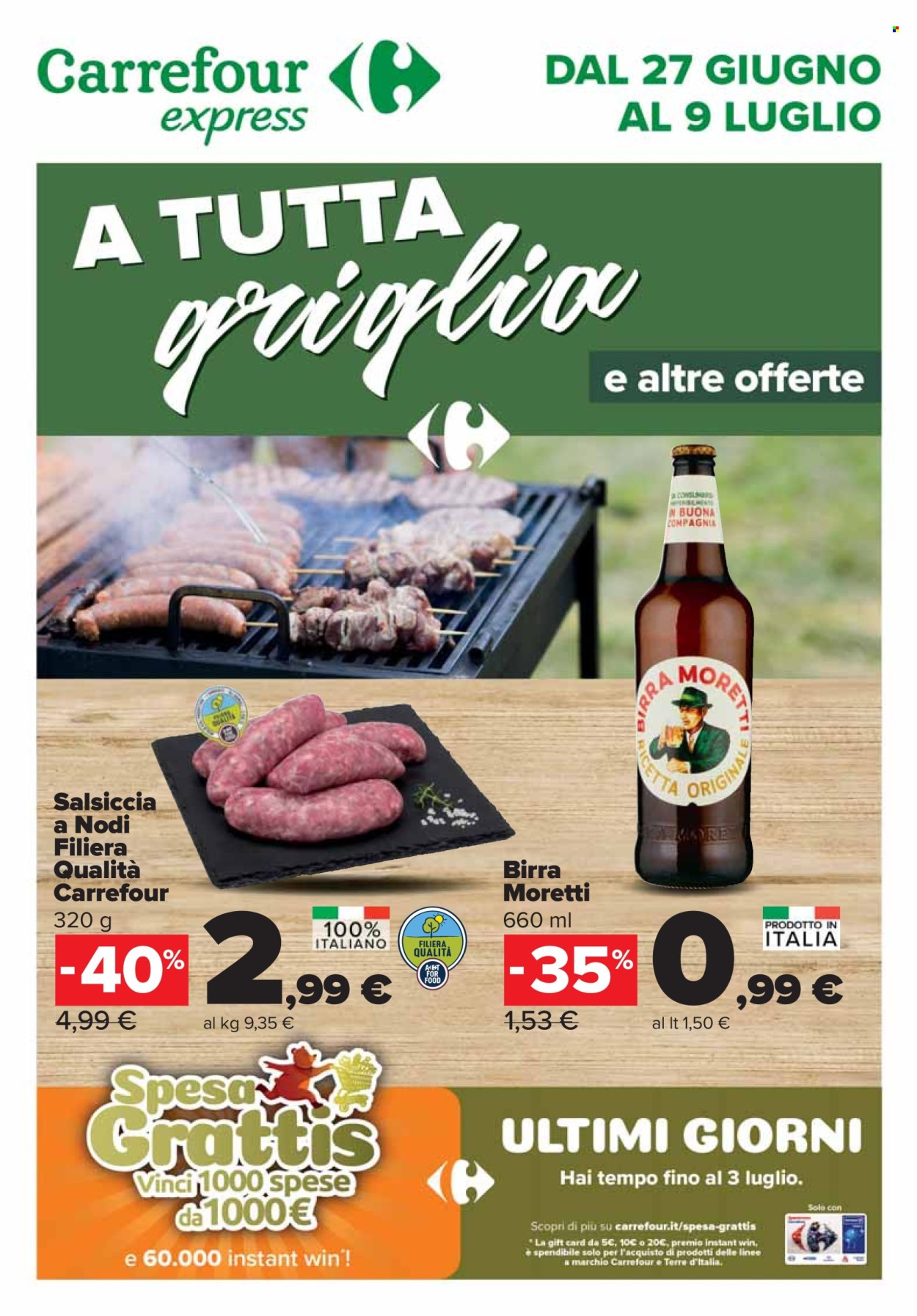 Volantino Carrefour - 27/6/2024 - 9/7/2024. Pagina 1