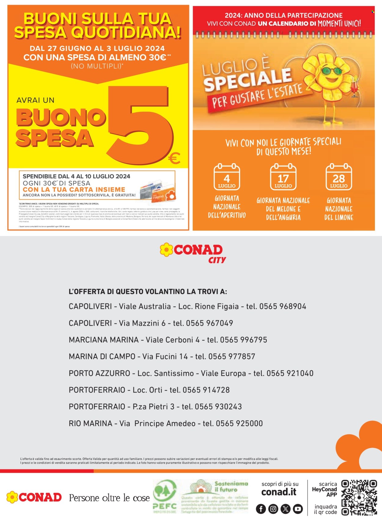 Volantino Conad City - 27/6/2024 - 10/7/2024. Pagina 20