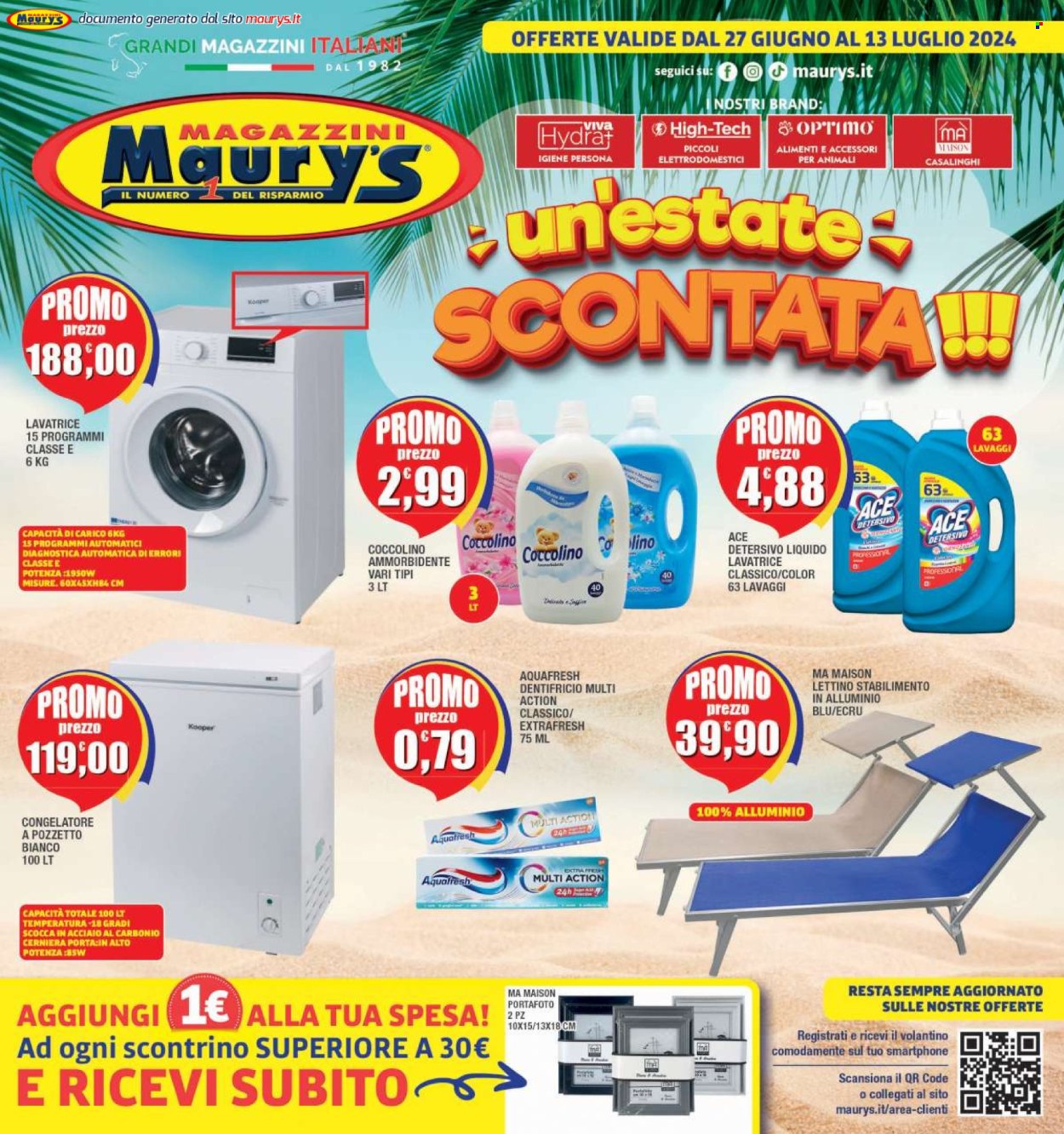 Volantino Maury's - 27/6/2024 - 13/7/2024. Pagina 1