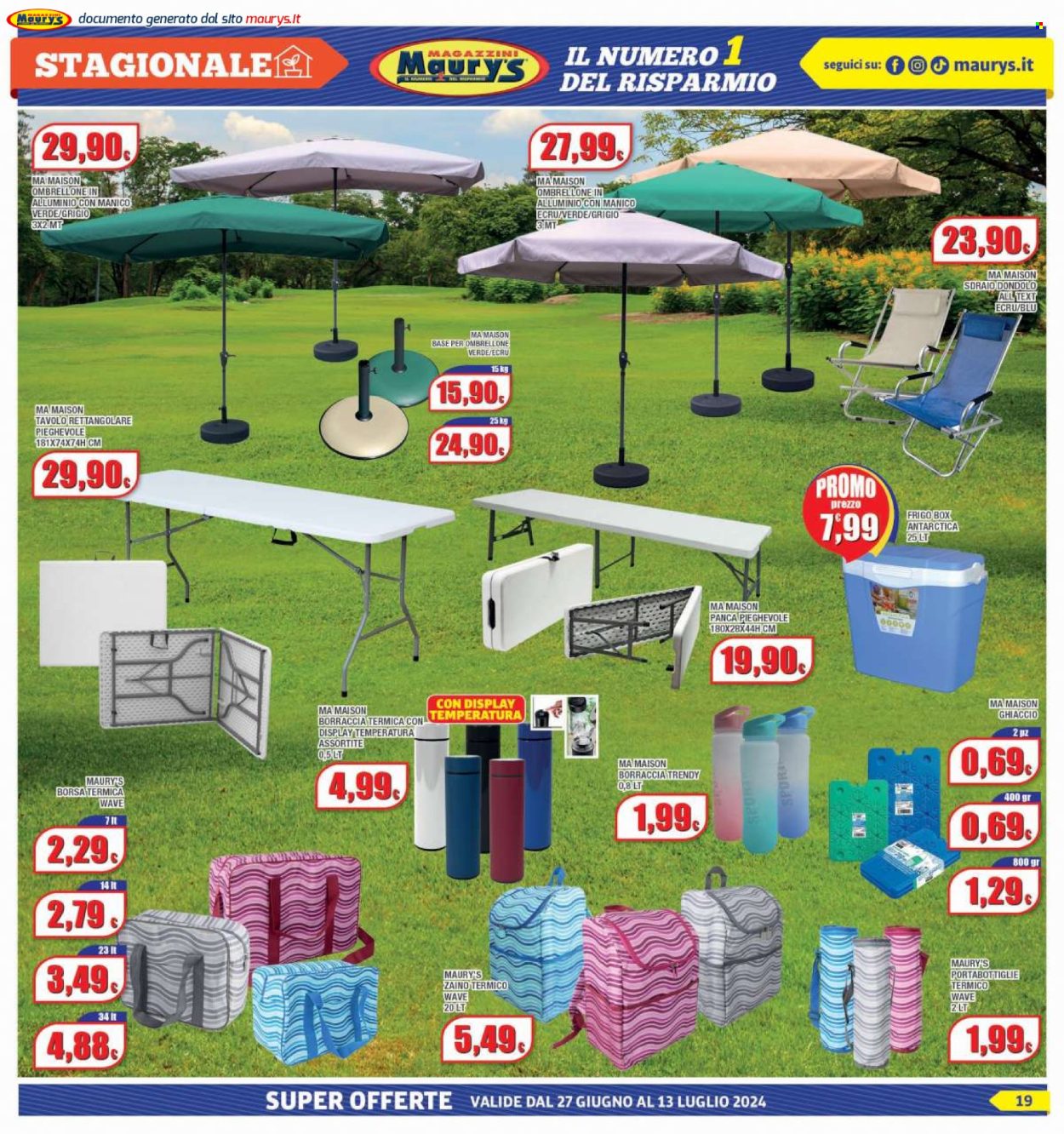 Volantino Maury's - 27/6/2024 - 13/7/2024. Pagina 19