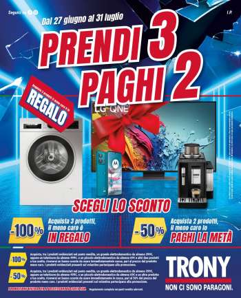 Volantino Trony - 27/6/2024 - 31/7/2024.