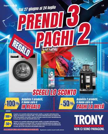Volantino Trony - 27/6/2024 - 24/7/2024.