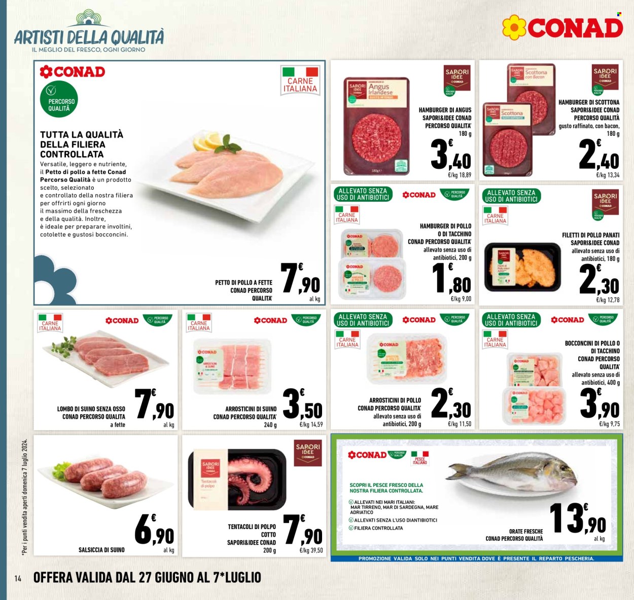 Volantino Conad - 27/6/2024 - 7/7/2024. Pagina 14