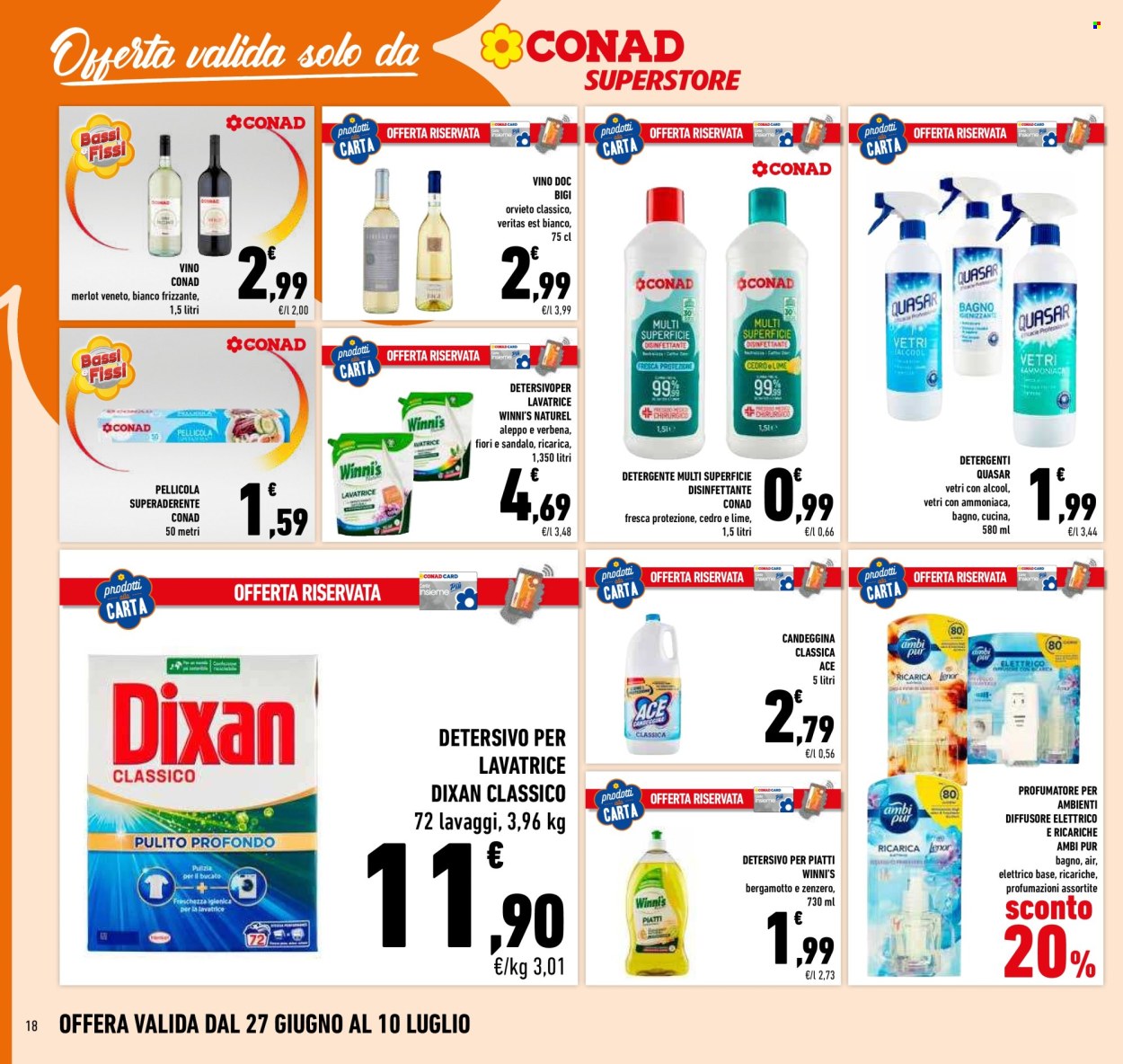 Volantino Conad Superstore - 27/6/2024 - 7/7/2024. Pagina 18