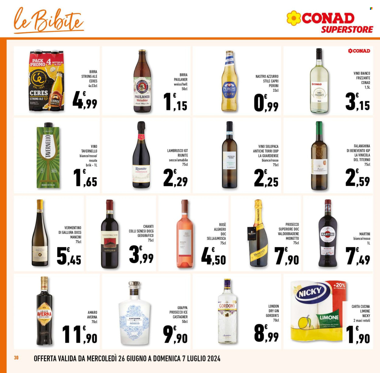 Volantino Conad Superstore - 26/6/2024 - 9/7/2024. Pagina 30