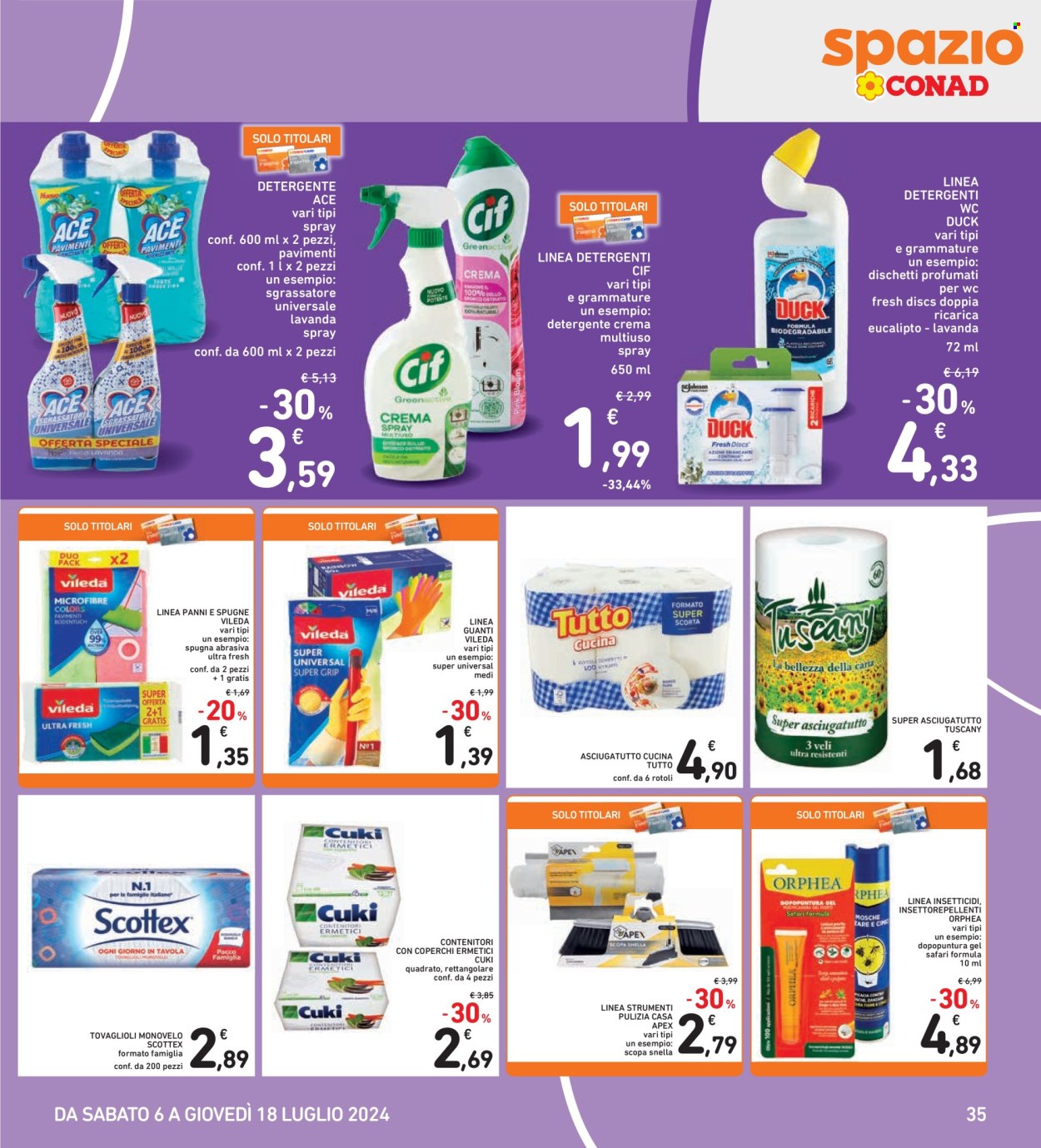Volantino Spazio Conad - 6/7/2024 - 18/7/2024. Pagina 35