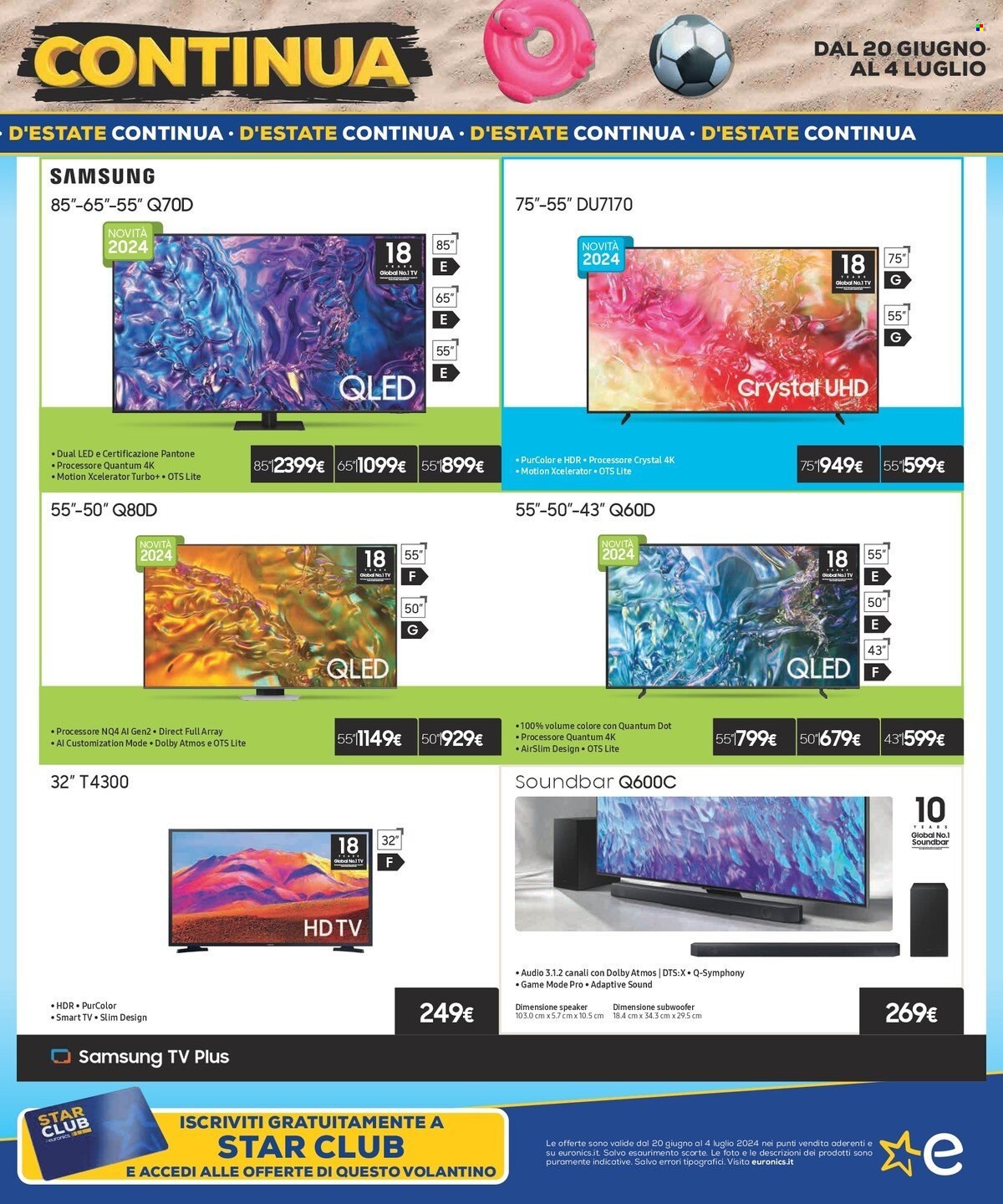 Volantino Euronics - 20/6/2024 - 4/7/2024. Pagina 13