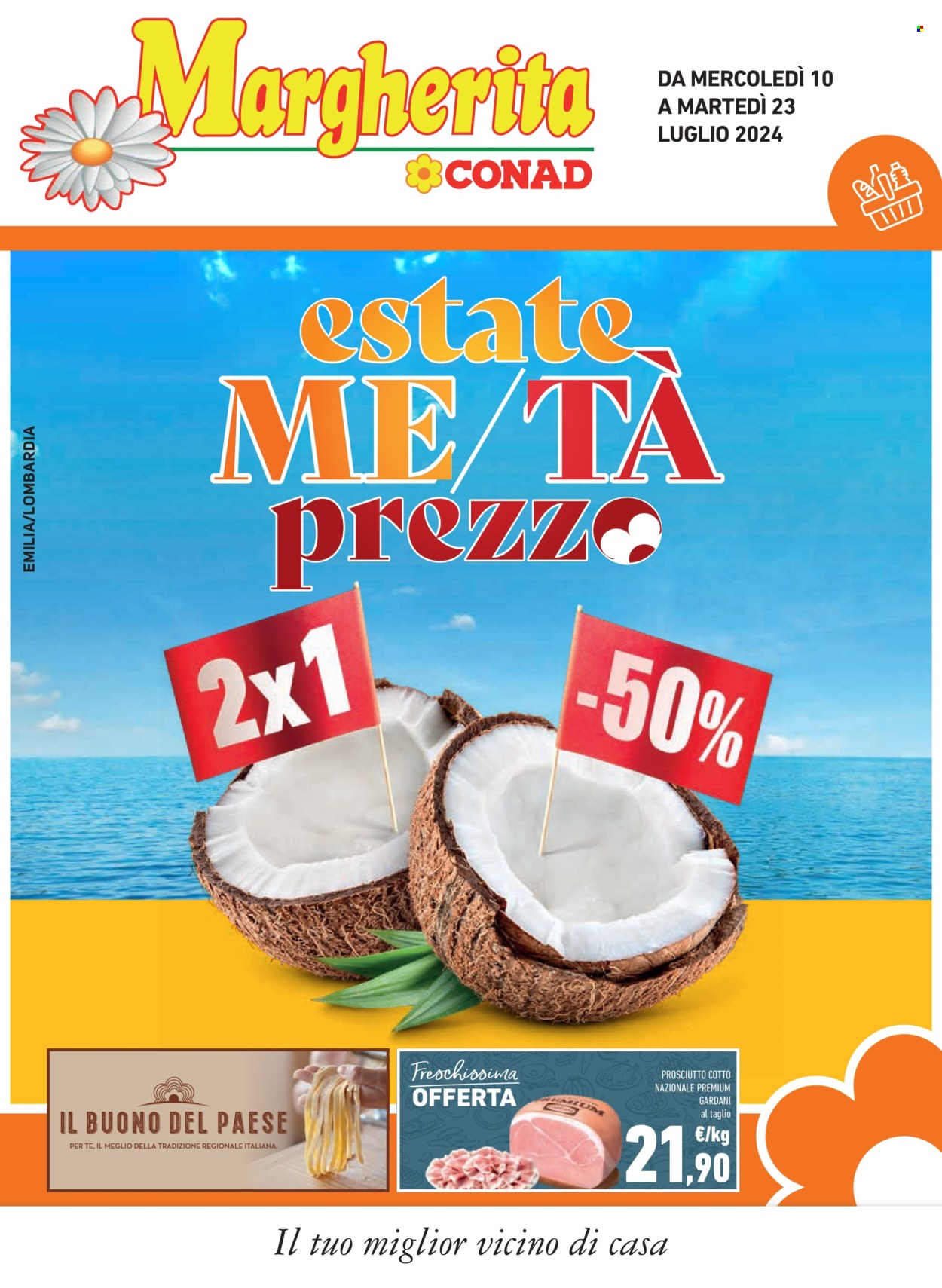 Volantino Margherita Conad - 10/7/2024 - 23/7/2024. Pagina 1