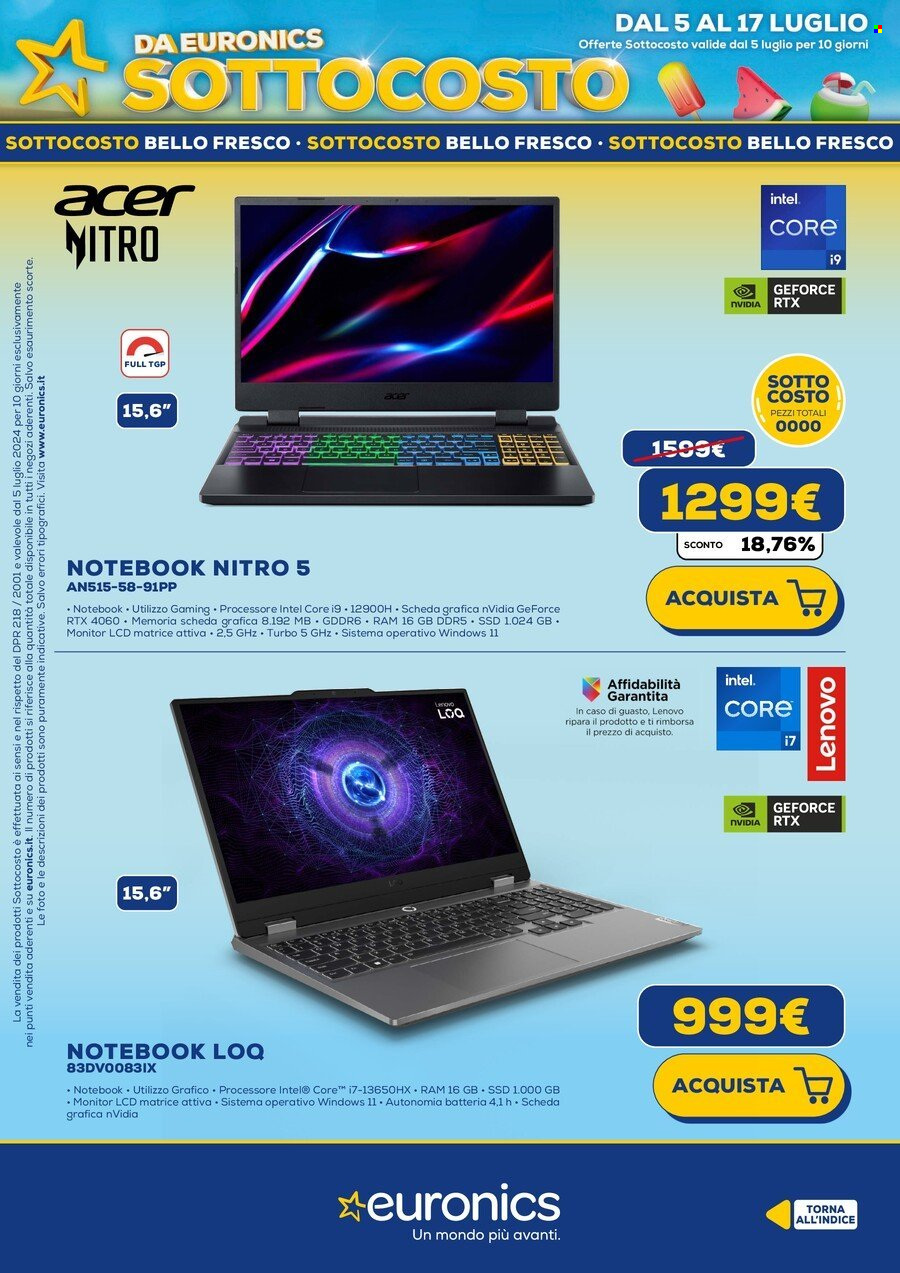 Volantino Euronics - 5/7/2024 - 17/7/2024. Pagina 11