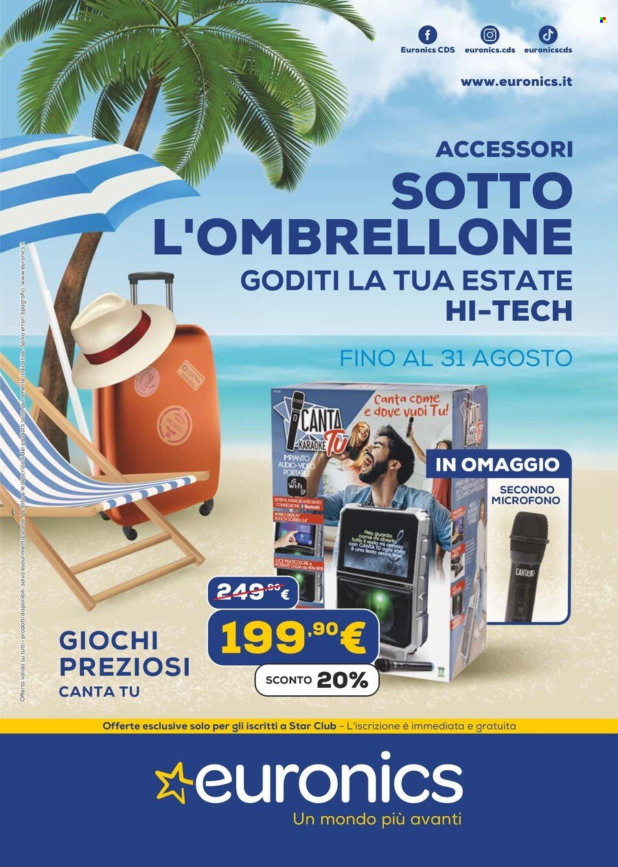 Volantino Euronics - 1/7/2024 - 31/8/2024. Pagina 1