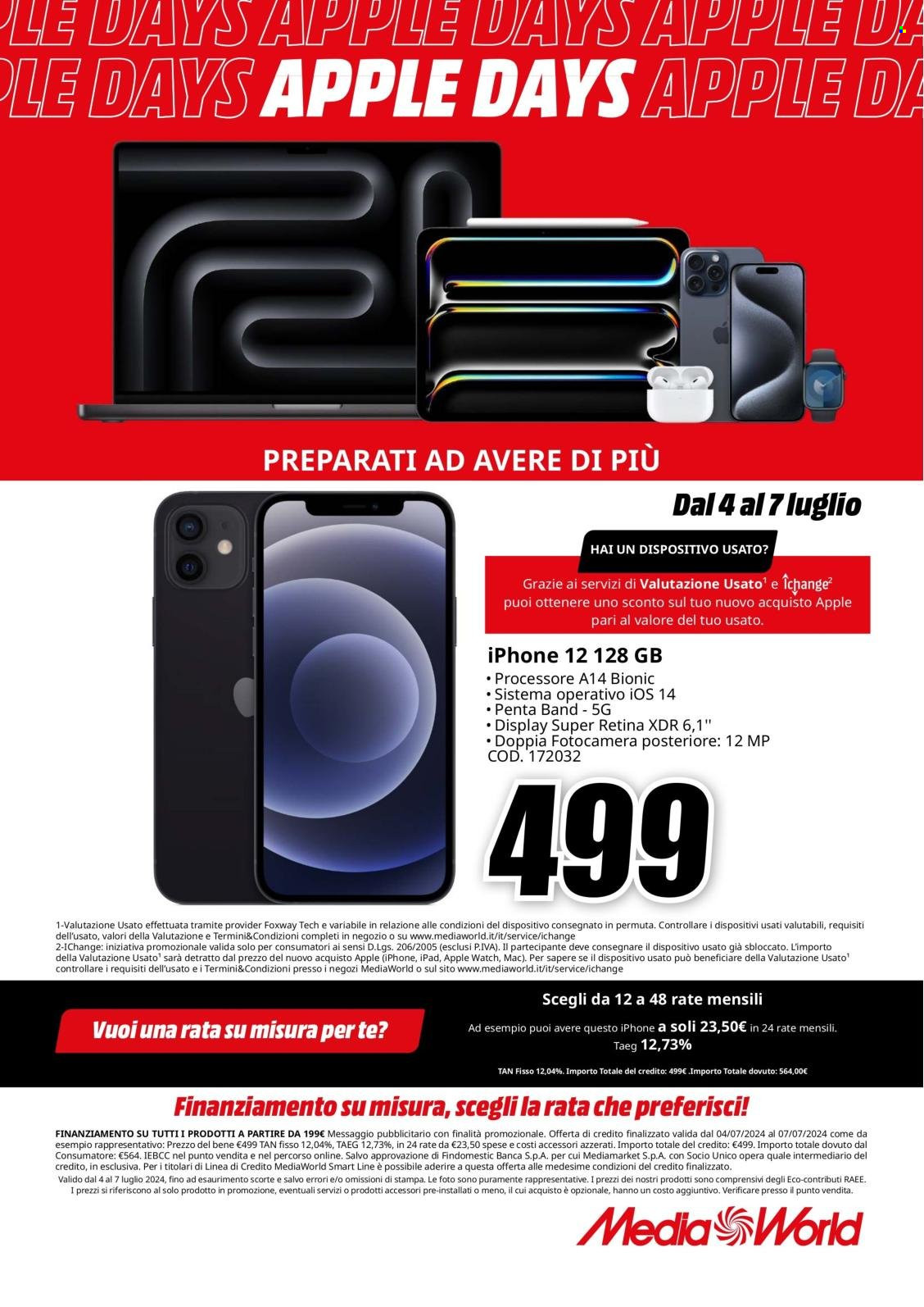 Volantino MediaWorld - 4/7/2024 - 7/7/2024. Pagina 2