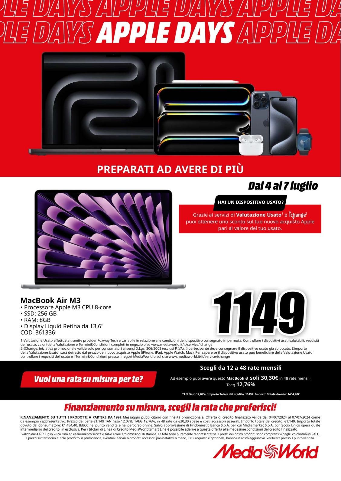 Volantino MediaWorld - 4/7/2024 - 7/7/2024. Pagina 9