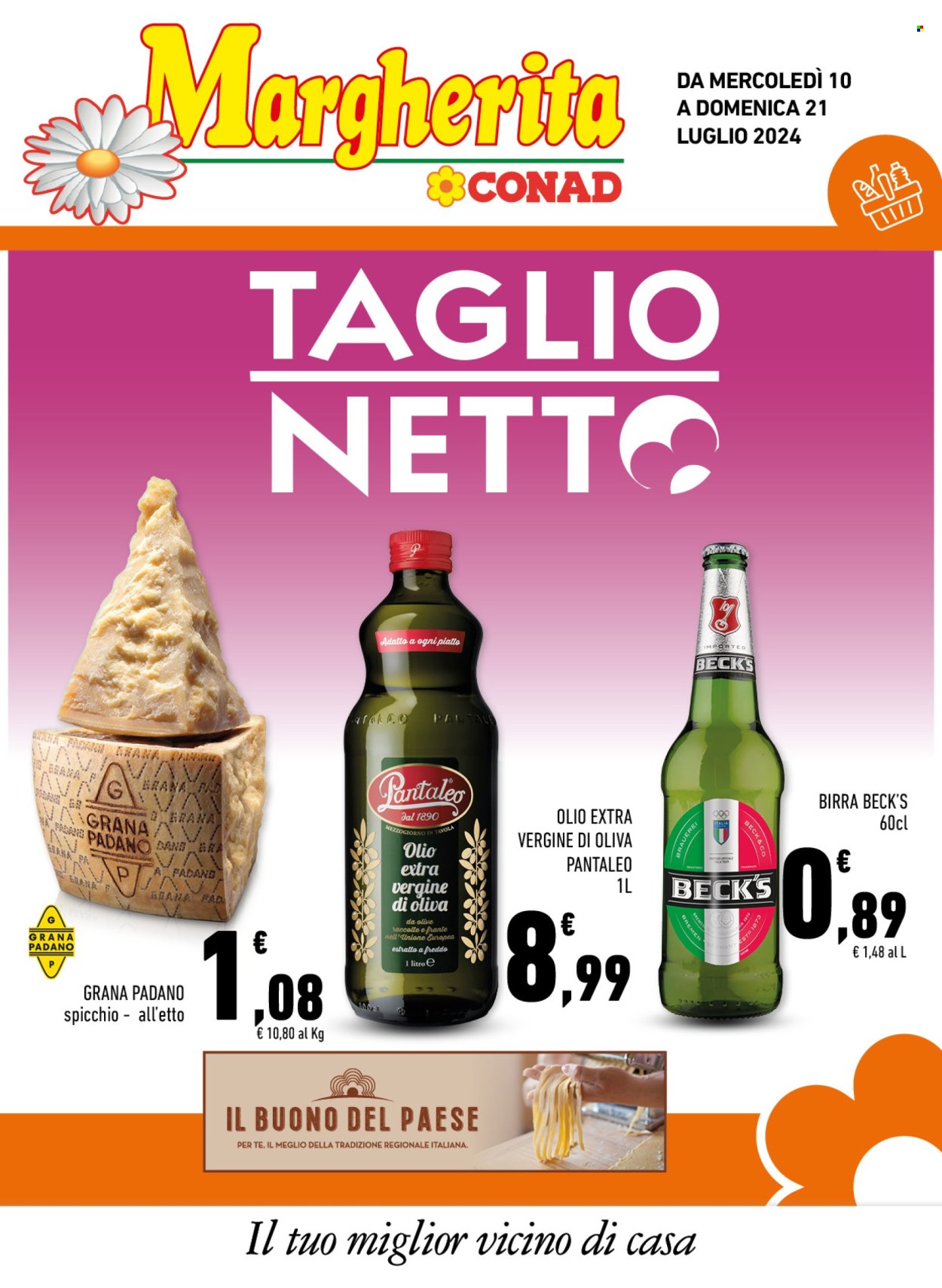 Volantino Margherita Conad - 10/7/2024 - 21/7/2024. Pagina 1
