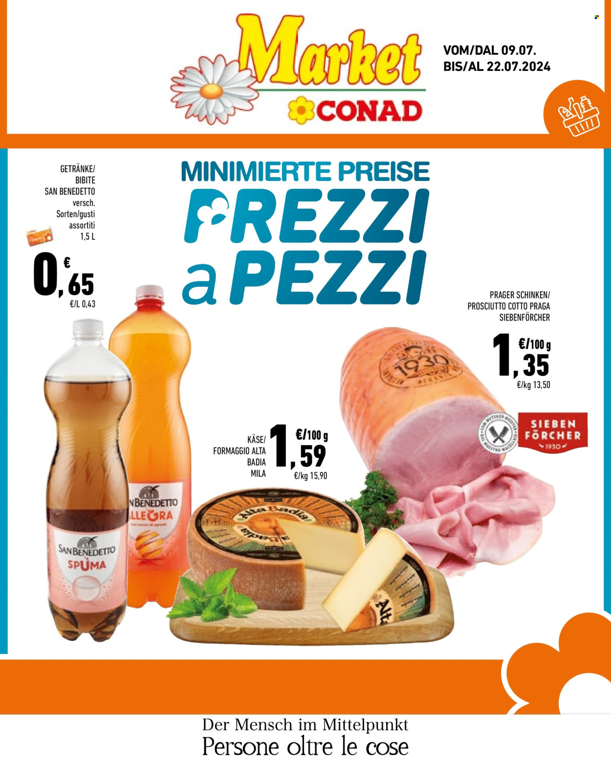 Volantino Market Conad - 9/7/2024 - 22/7/2024. Pagina 1