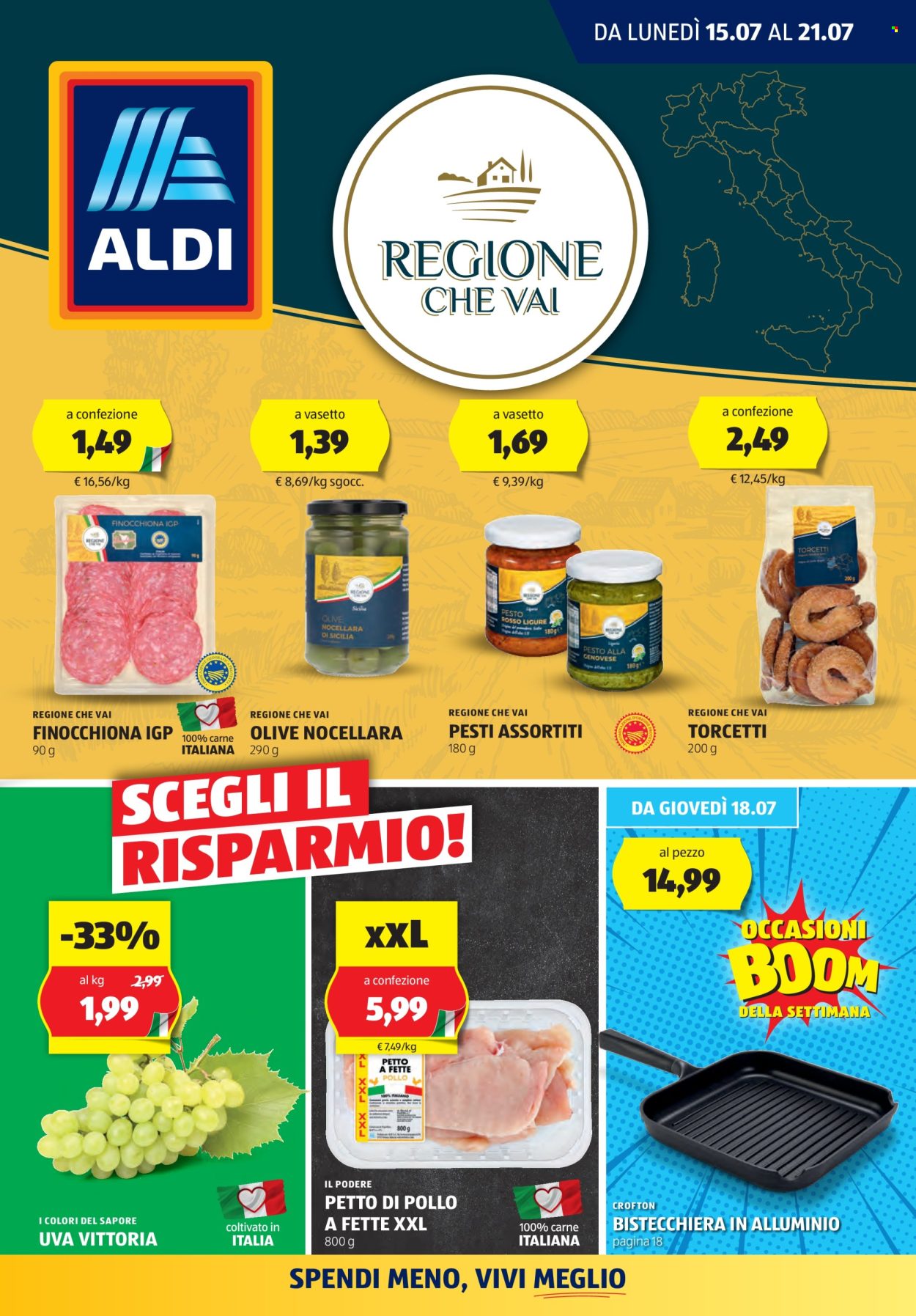 Volantino Aldi - 15/7/2024 - 21/7/2024. Pagina 1