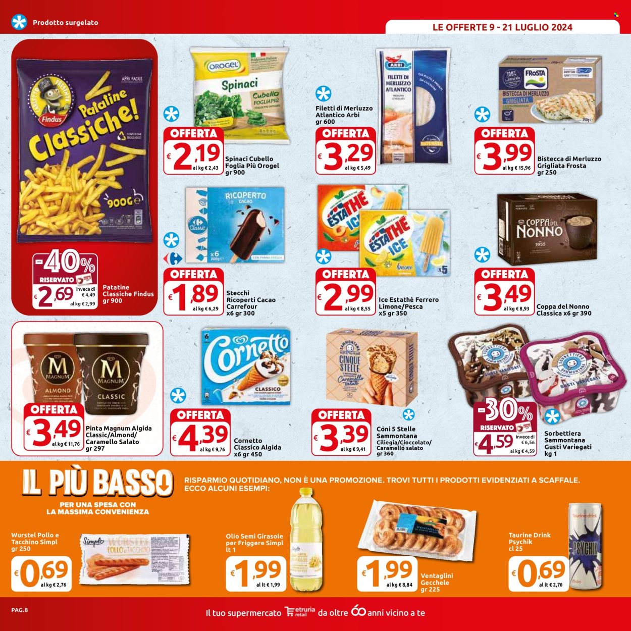 Volantino Carrefour - 9/7/2024 - 21/7/2024. Pagina 8