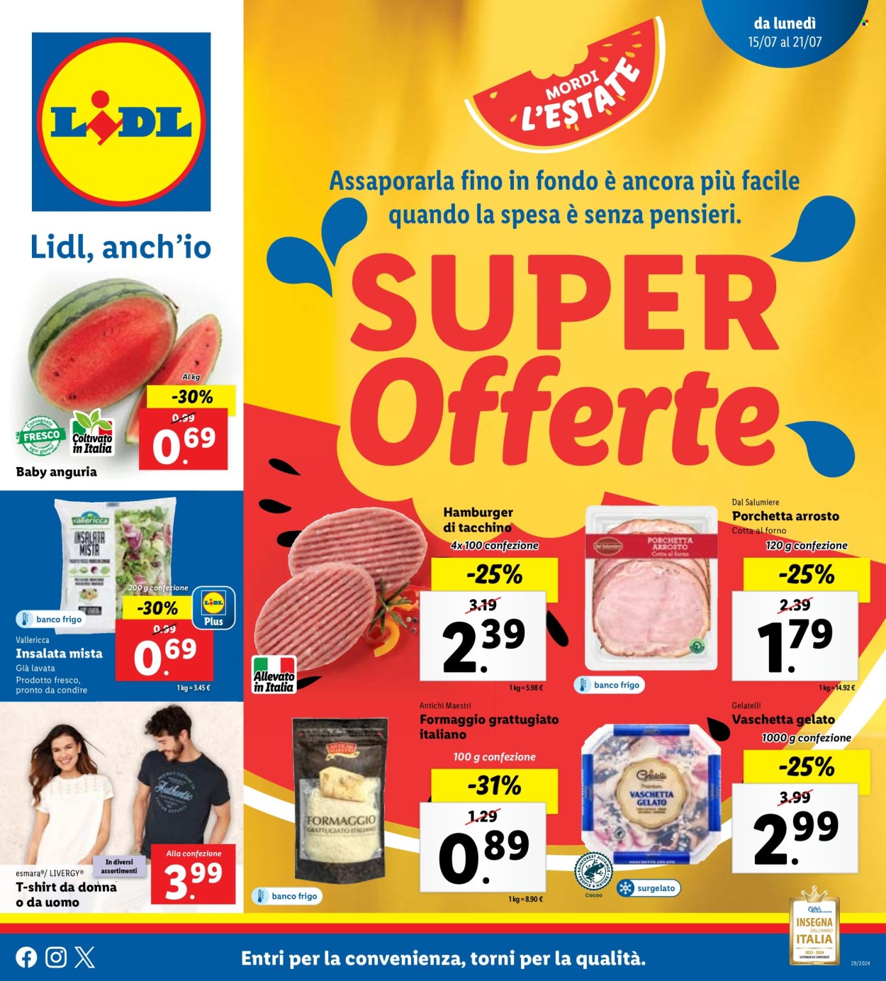 Volantino Lidl - 15/7/2024 - 21/7/2024. Pagina 1