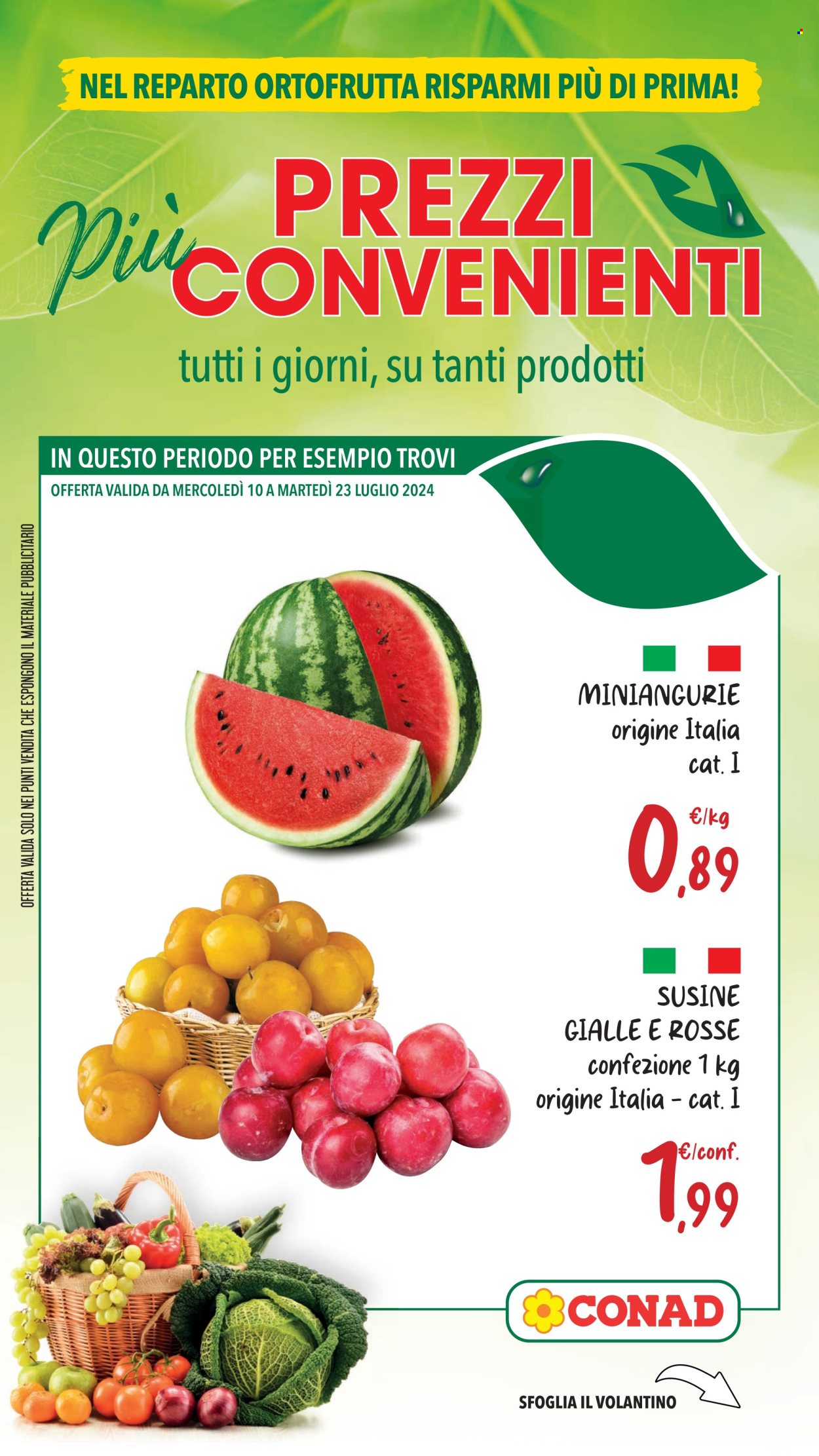 Leták Conad - 10.7.2024 - 23.7.2024. Strana 1