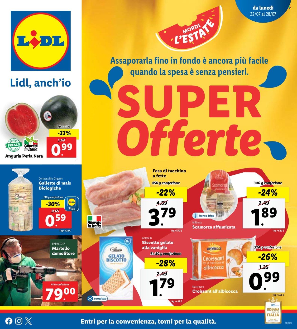 Volantino Lidl - 22/7/2024 - 28/7/2024. Pagina 1