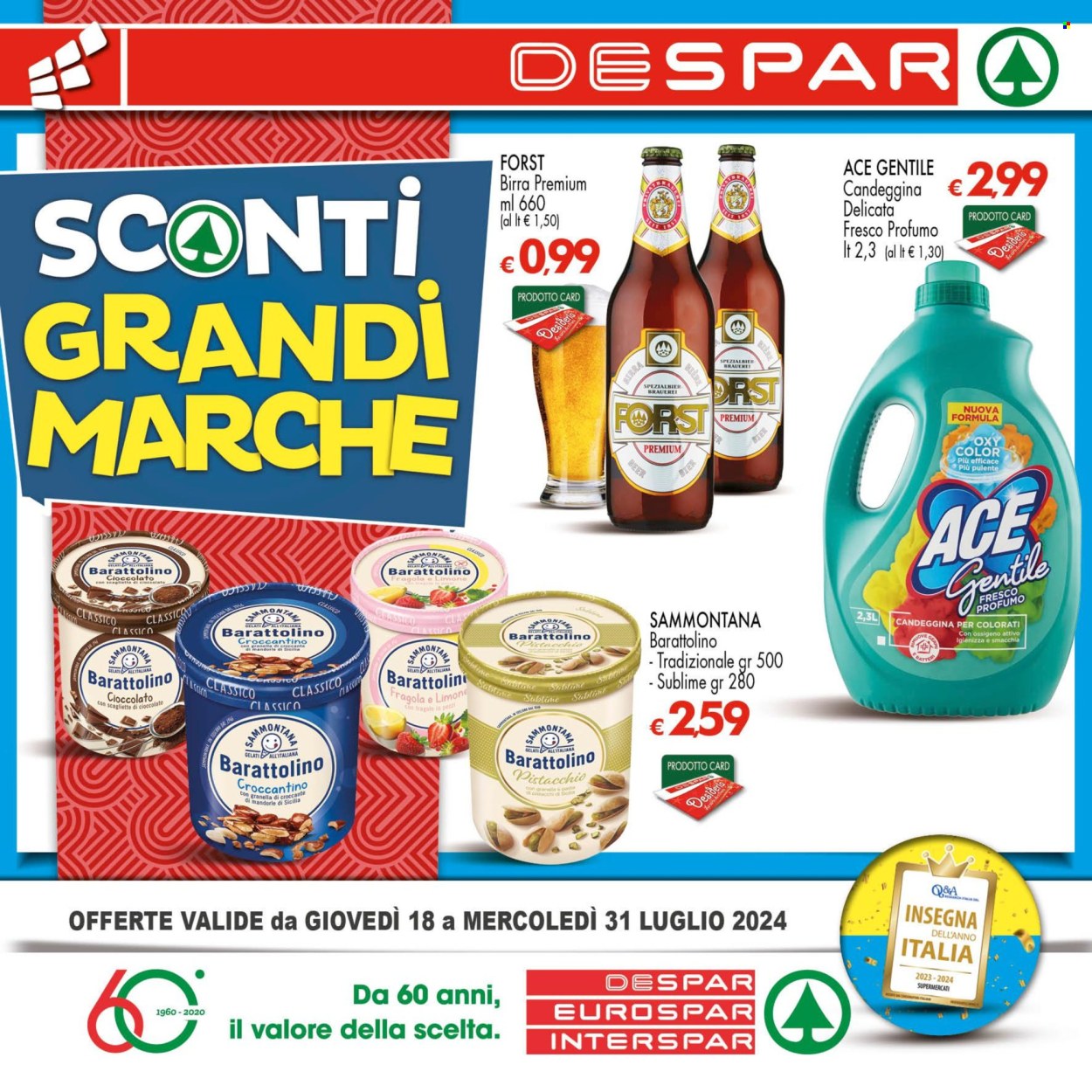 Volantino Despar - 18/7/2024 - 31/7/2024. Pagina 1