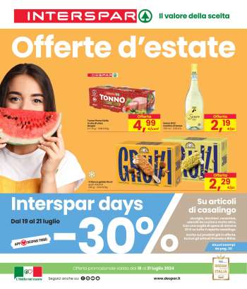Volantino Interspar - 18/7/2024 - 31/7/2024.