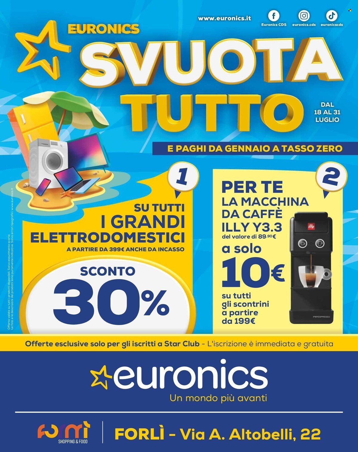 Volantino Euronics - 18/7/2024 - 31/7/2024. Pagina 1