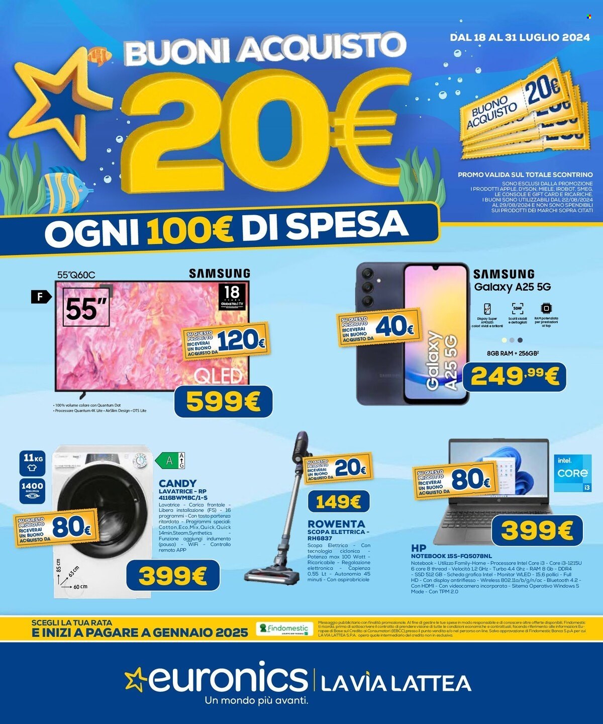 Volantino Euronics - 18/7/2024 - 31/7/2024. Pagina 1