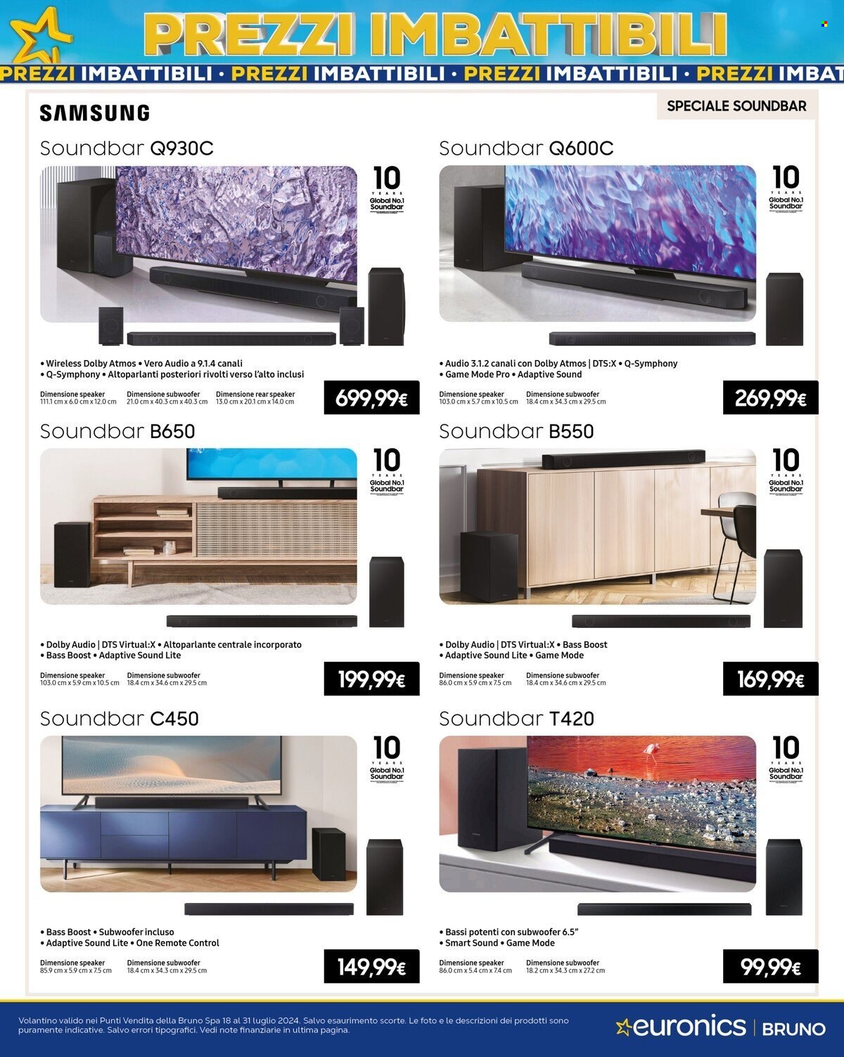 Volantino Euronics - 18/7/2024 - 31/7/2024. Pagina 41