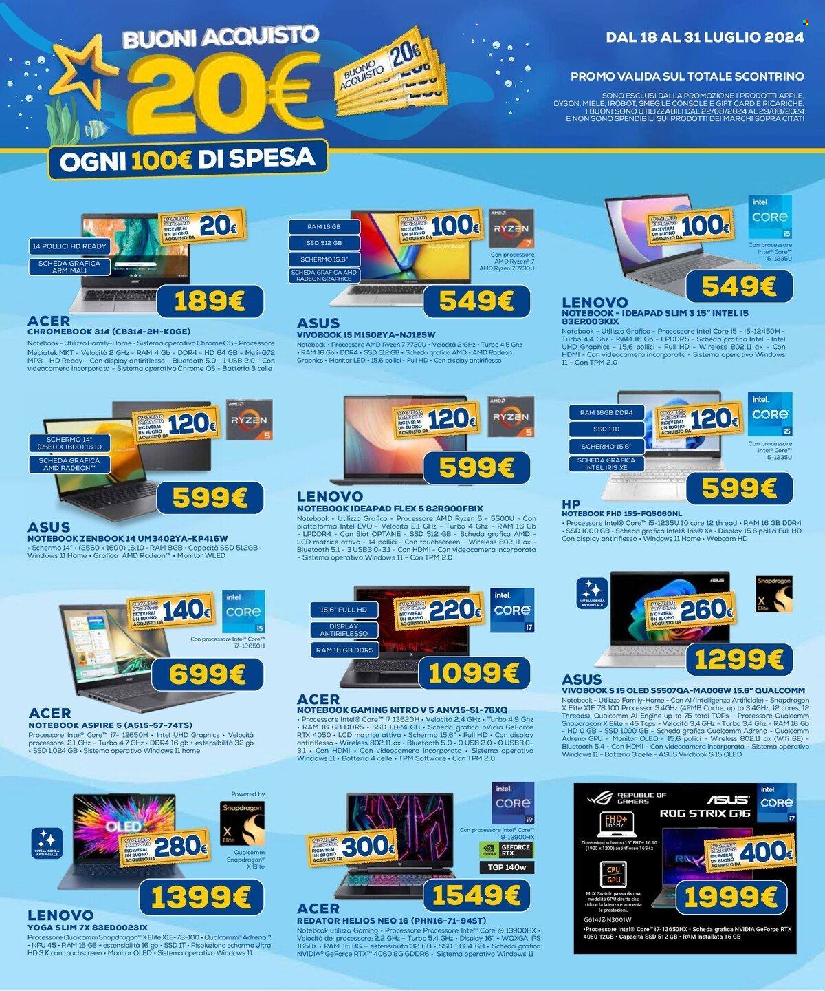 Volantino Euronics - 18/7/2024 - 31/7/2024. Pagina 12