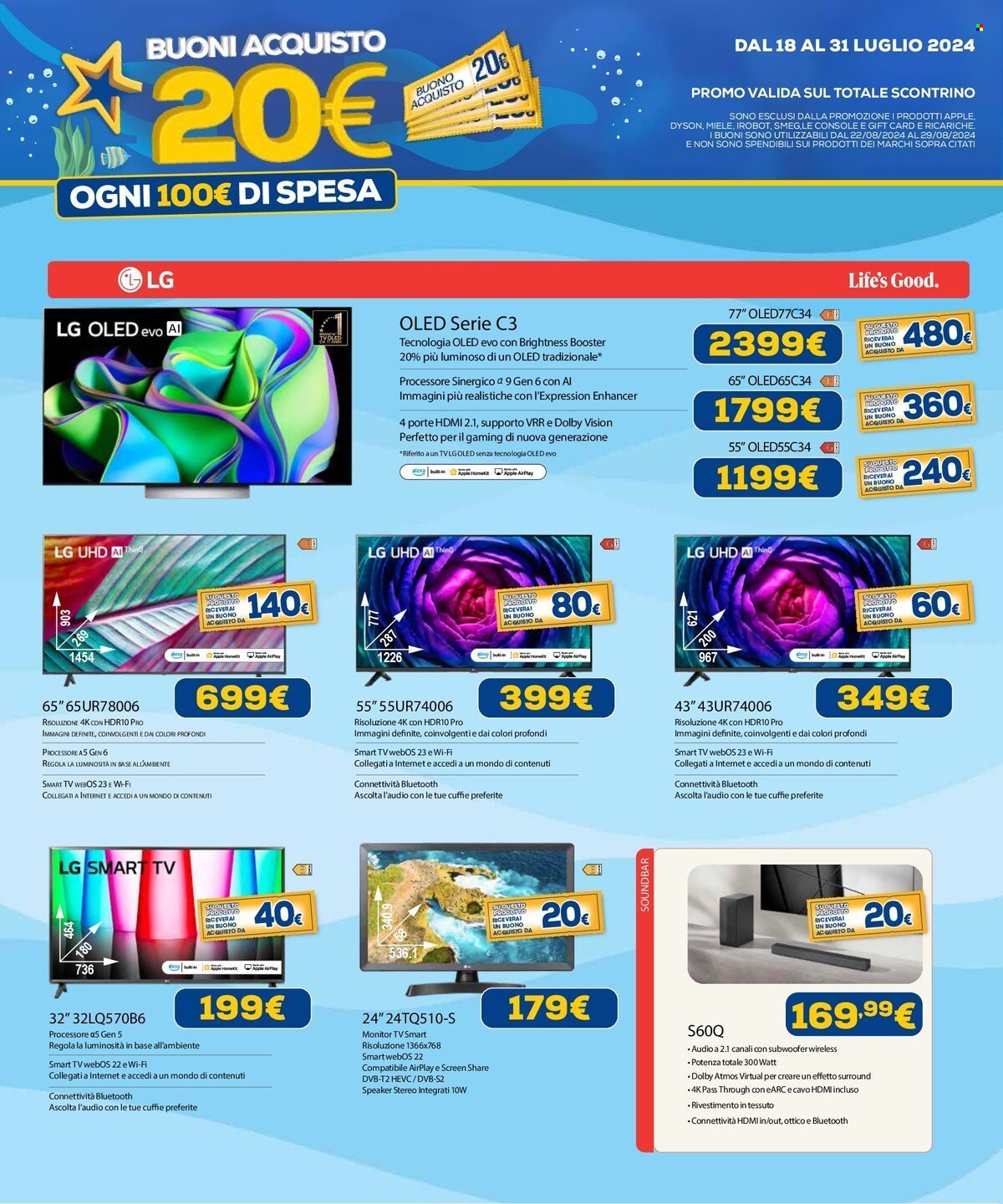 Volantino Euronics - 18/7/2024 - 31/7/2024. Pagina 16