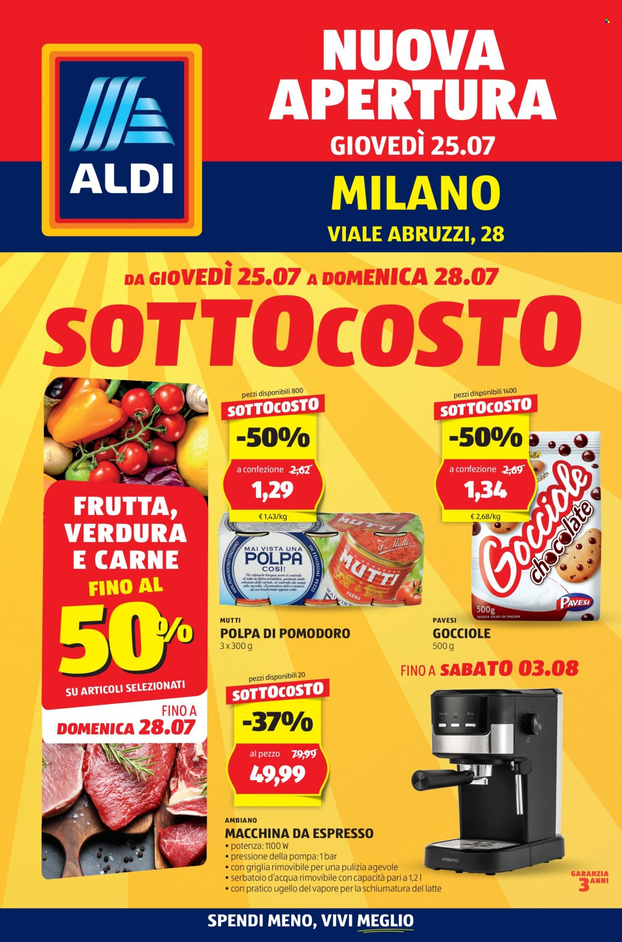 Volantino Aldi - 25/7/2024 - 3/8/2024. Pagina 1