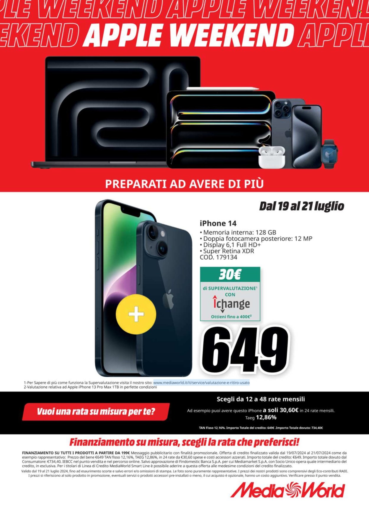 Volantino MediaWorld - 19/7/2024 - 21/7/2024. Pagina 9