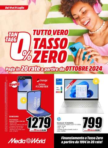 Volantino MediaWorld - 19/7/2024 - 31/7/2024.