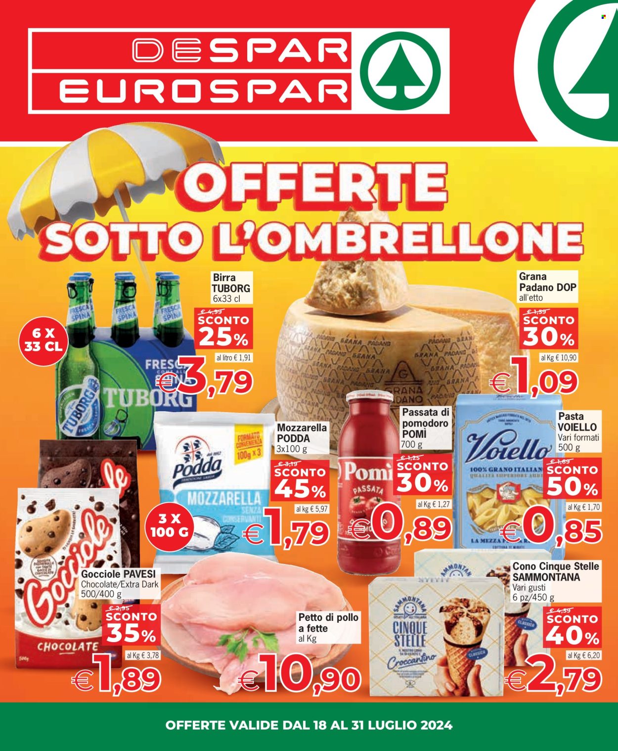 Volantino Eurospar - 18/7/2024 - 31/7/2024. Pagina 1