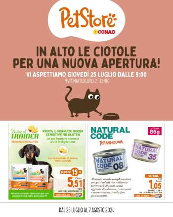 Volantino Pet Store Conad - 25/7/2024 - 7/8/2024.