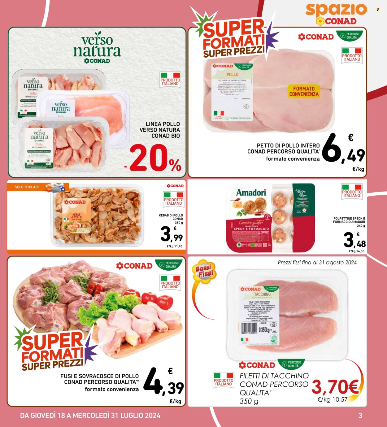 Volantino Spazio Conad - 18/7/2024 - 31/7/2024. Pagina 3