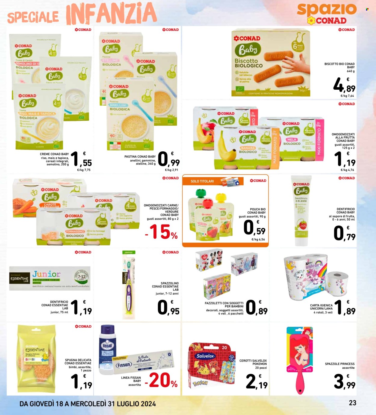 Volantino Spazio Conad - 18/7/2024 - 31/7/2024. Pagina 23