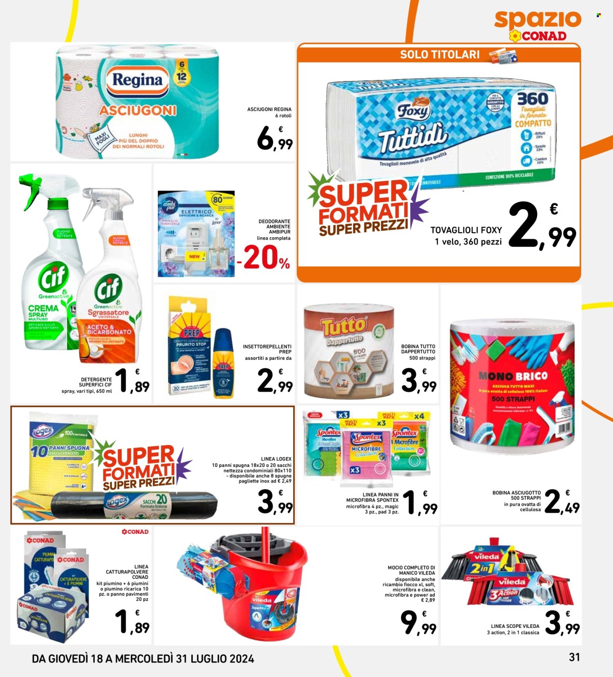 Volantino Spazio Conad - 18/7/2024 - 31/7/2024. Pagina 31