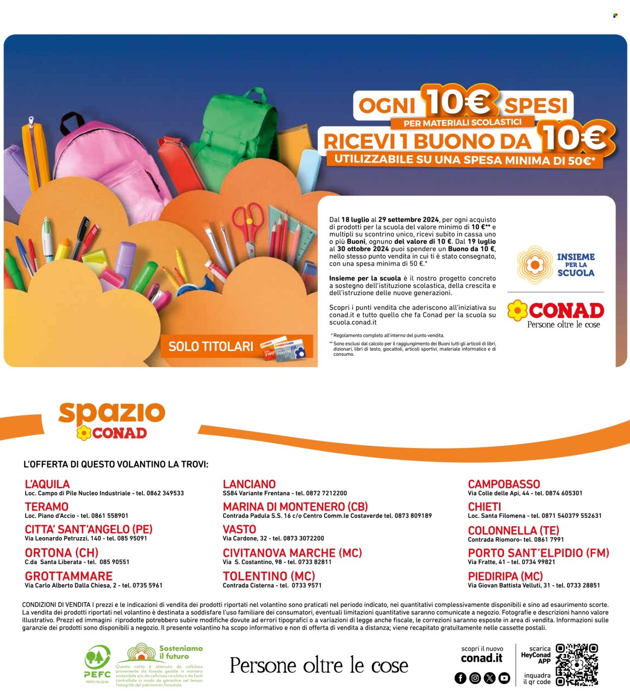 Volantino Spazio Conad - 18/7/2024 - 31/7/2024. Pagina 40