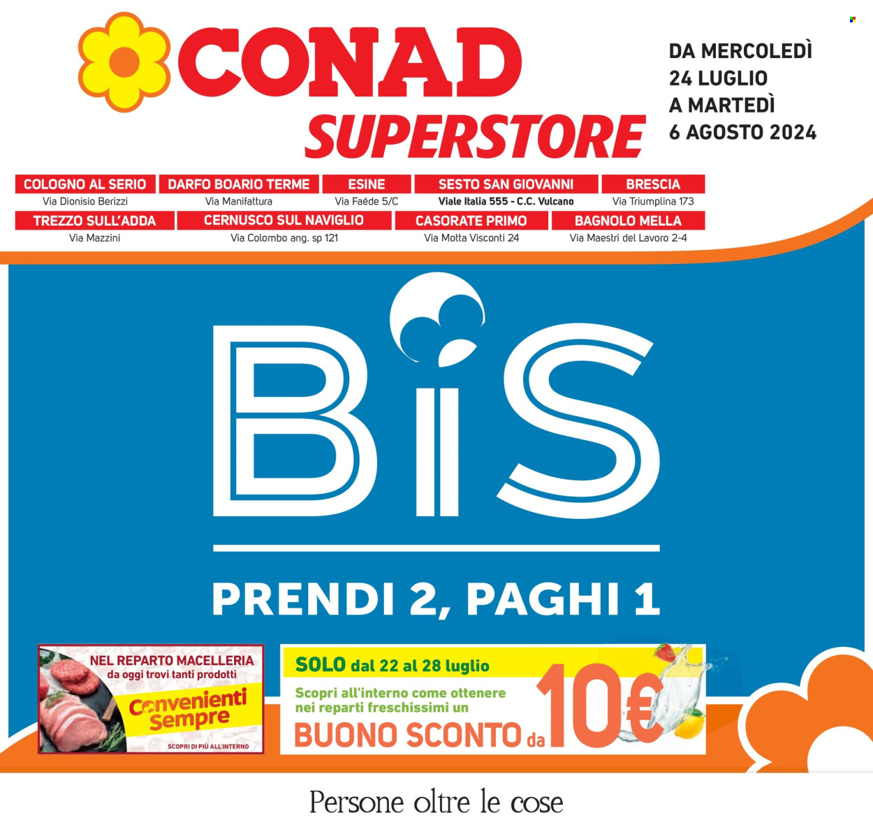 Volantino Conad Superstore - 24/7/2024 - 6/8/2024. Pagina 1