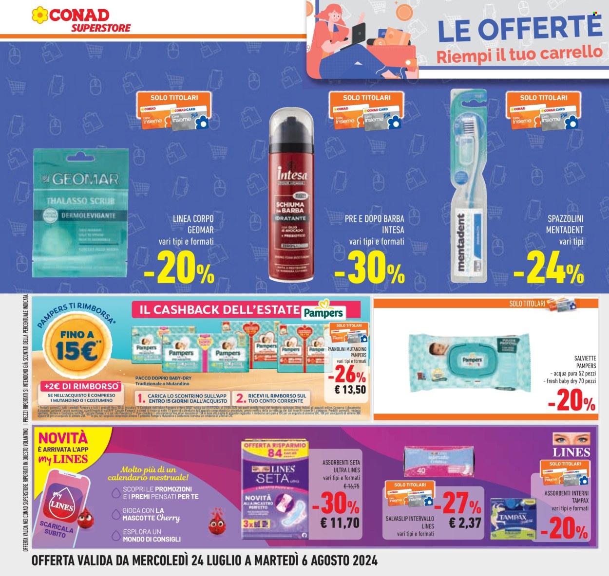 Volantino Conad Superstore - 24/7/2024 - 6/8/2024. Pagina 22
